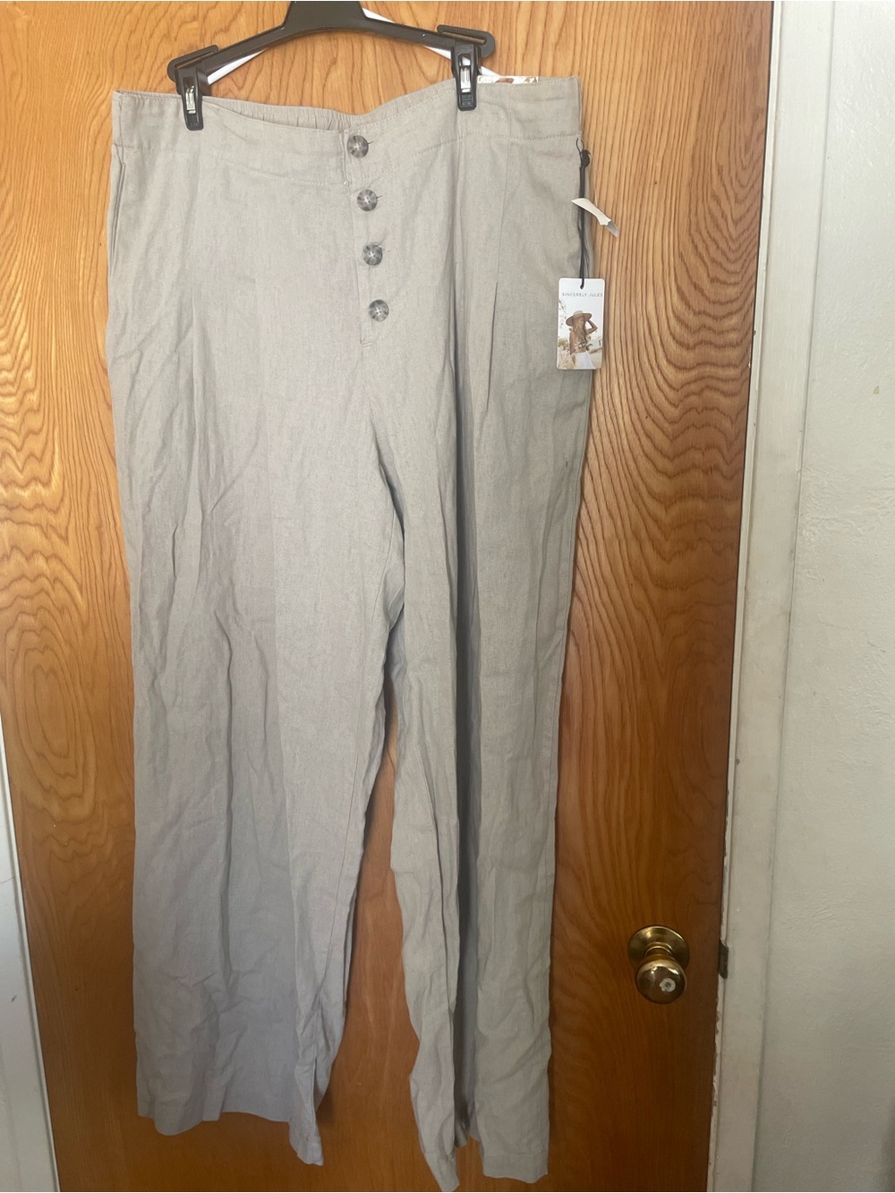 Sincerely Jules tan wide leg pants